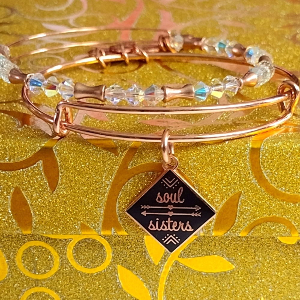 ALEX AND ANI 2 PC SOUL SISTERS BRACELET SET